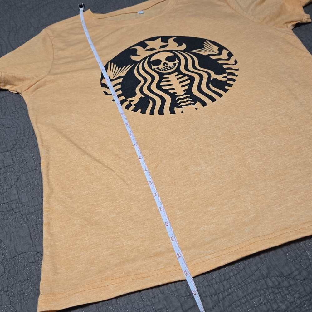 Skeleton Starbucks Inspired Shirt, L - Picture 8 of 10